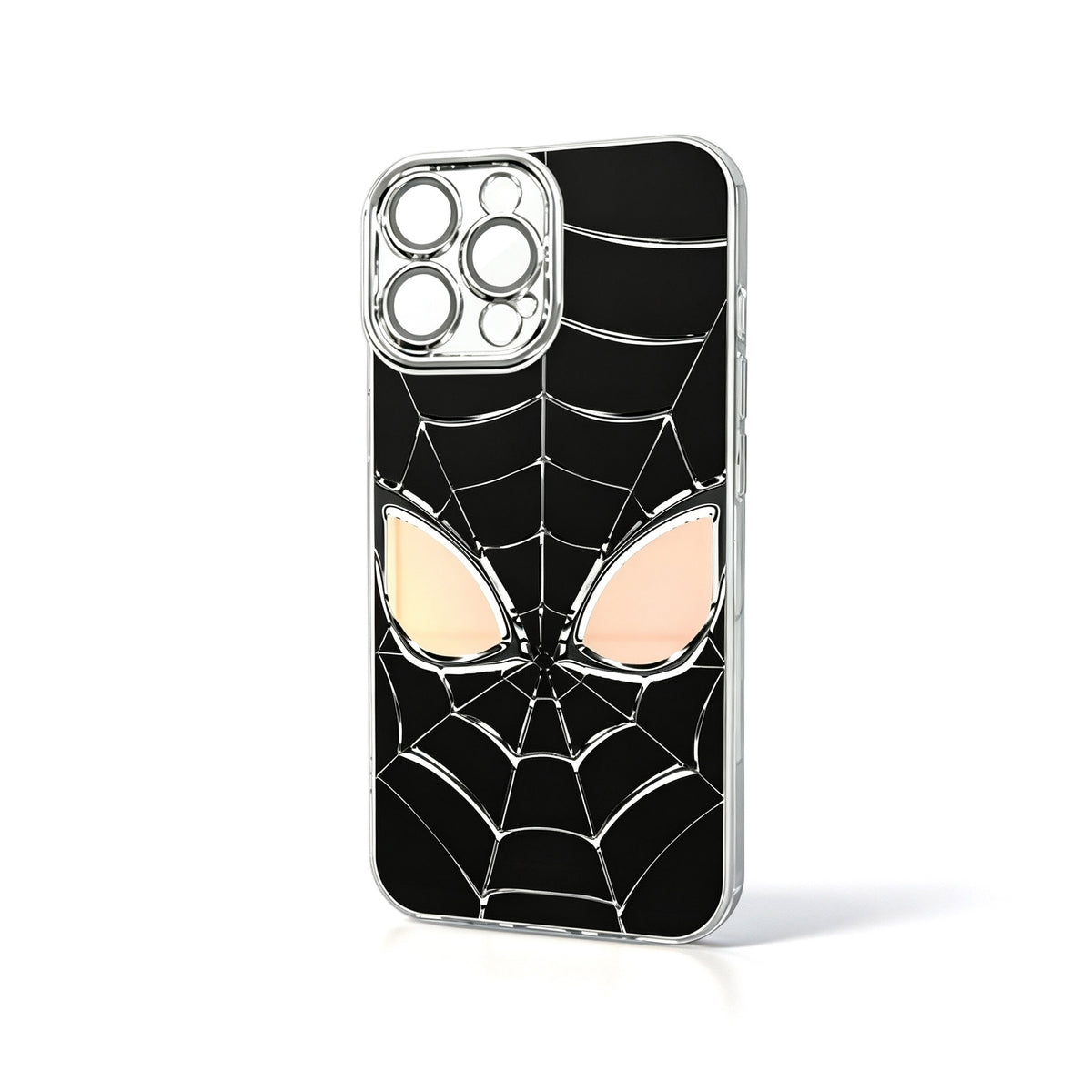 Marvel Spider‑Man Phone Case 3‑in‑1 Removable Lens Frame Shockproof Airbag Protective Cover Cool Web Pattern Anime Cell Phone Shell For Iphone
