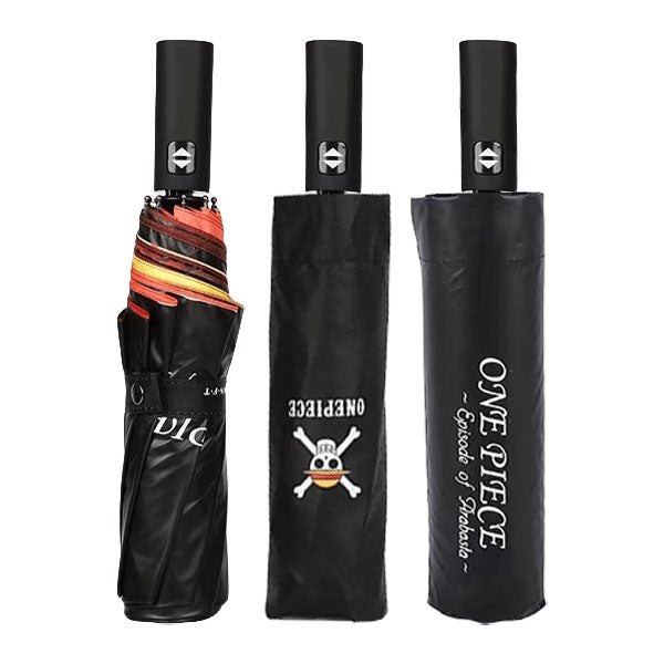 One Piece Monkey D. Luffy Roronoa Zoro Portgas D. Ace Folding Umbrella, 4 Styles Available Windproof Fiberglass Ribs Waterproof Compact Auto Open Close Travel Umbrella For Anime Fans