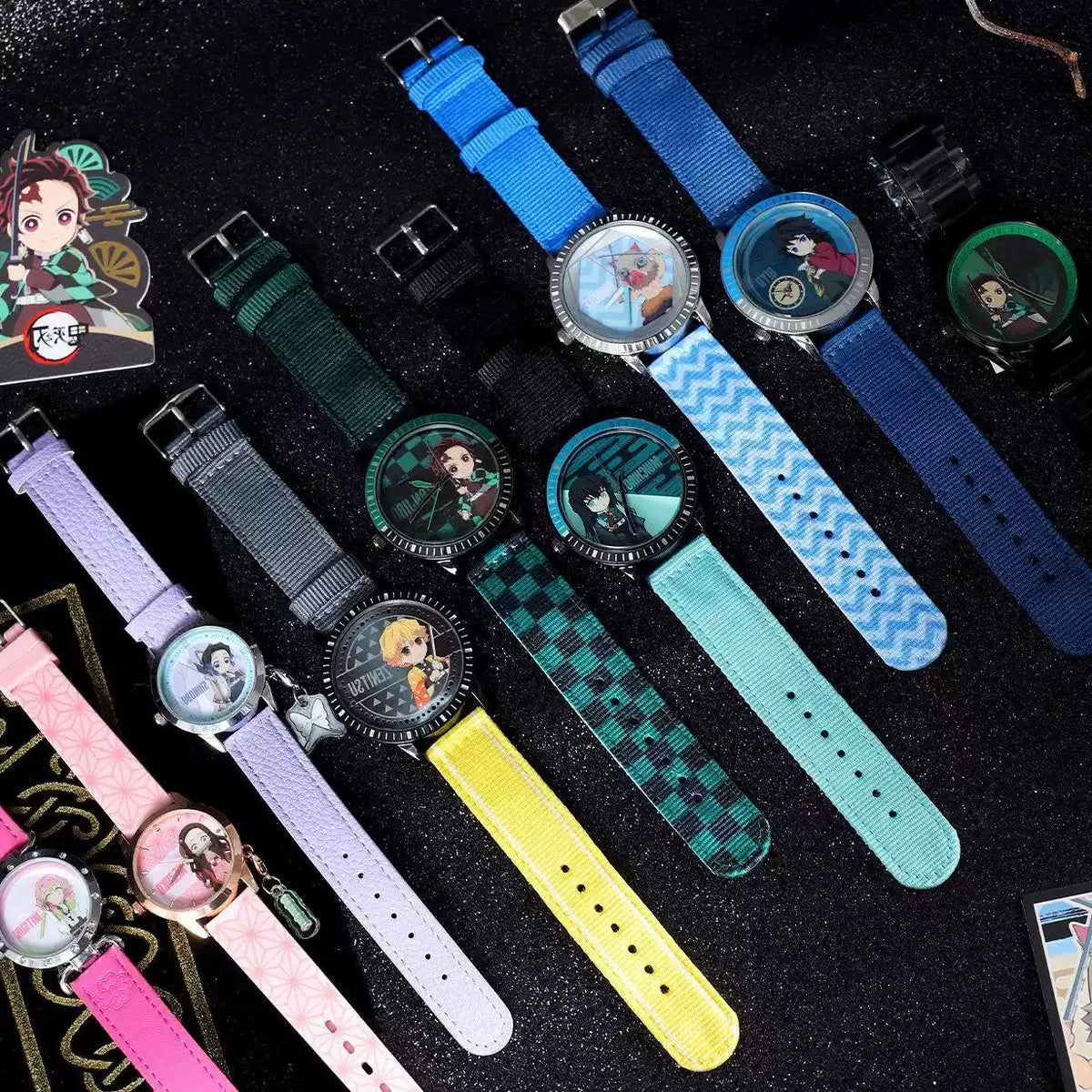 Demon Slayer Wrist Watch Blind Box, Anime Character Quartz Watch Collectible Mystery Box Gift for Anime Fans