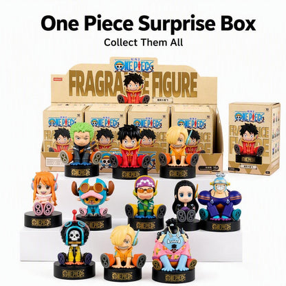 One Piece Monkey D. Luffy & Crew Surprise Blind Box Figure, Q Version Aroma Diffuser Figurine, PVC ABS Collectible Desktop Ornament, Anime Fan Collectible Gift For One Piece Lovers