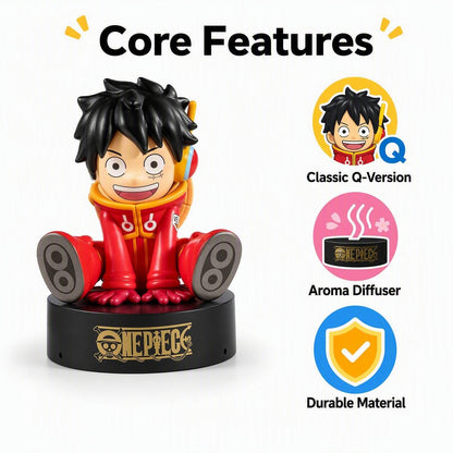 One Piece Monkey D. Luffy & Crew Surprise Blind Box Figure, Q Version Aroma Diffuser Figurine, PVC ABS Collectible Desktop Ornament, Anime Fan Collectible Gift For One Piece Lovers