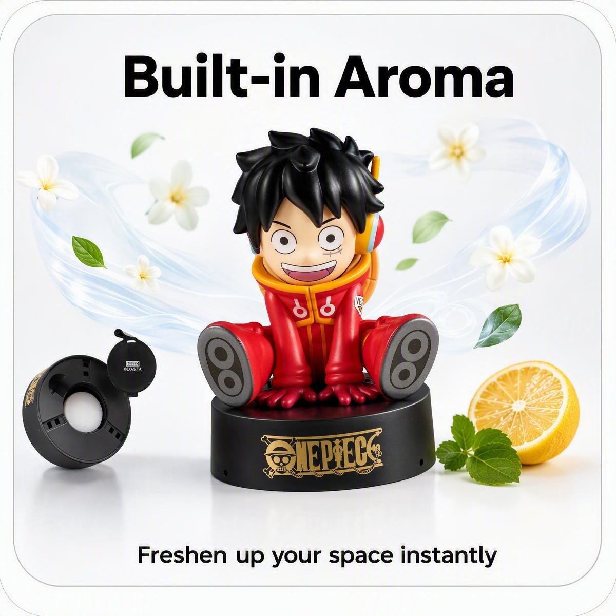 One Piece Monkey D. Luffy & Crew Surprise Blind Box Figure, Q Version Aroma Diffuser Figurine, PVC ABS Collectible Desktop Ornament, Anime Fan Collectible Gift For One Piece Lovers