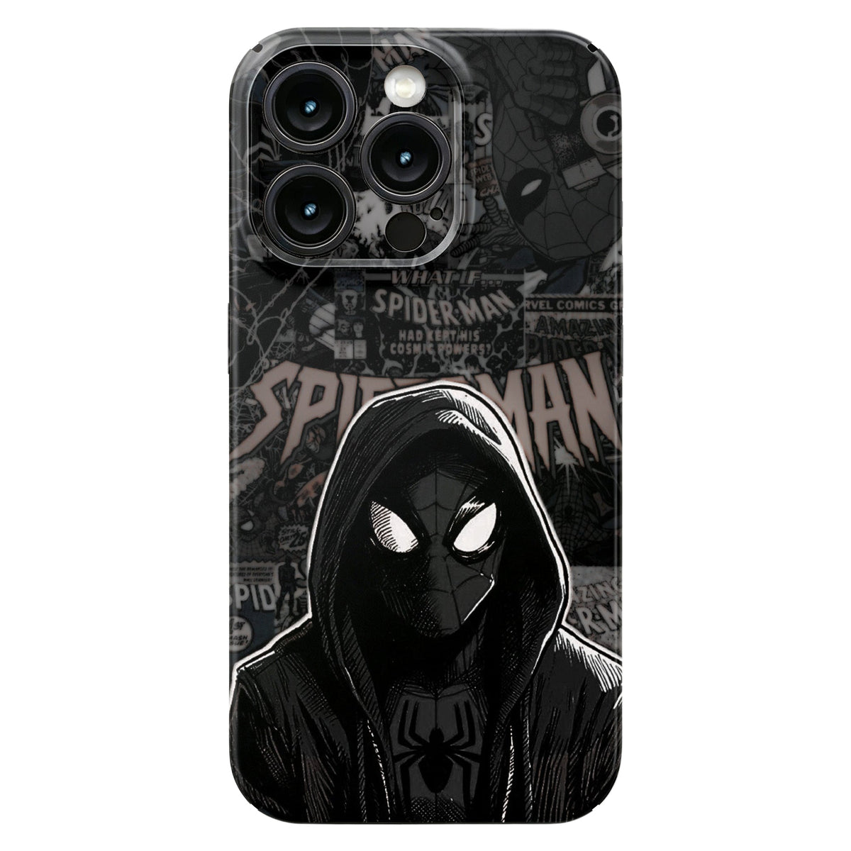 Marvel Spider‑Man Phone Case, Cool Spider Web Eyes Comic Print Glossy Hard Cover, Shockproof Protective Phone Case For iPhone, Stylish Anime Character Pattern Case For Men Women Multiple Design Options