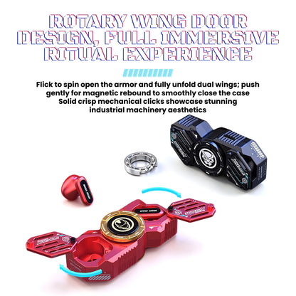 Marvel Avengers Iron Man Black Panther Captain America All‑Styles Fidget Spinner Wireless Bluetooth Earbuds, Stress Relief Mecha TWS Earphones HIFI Sound Auto Connect For Gaming & Daily Use