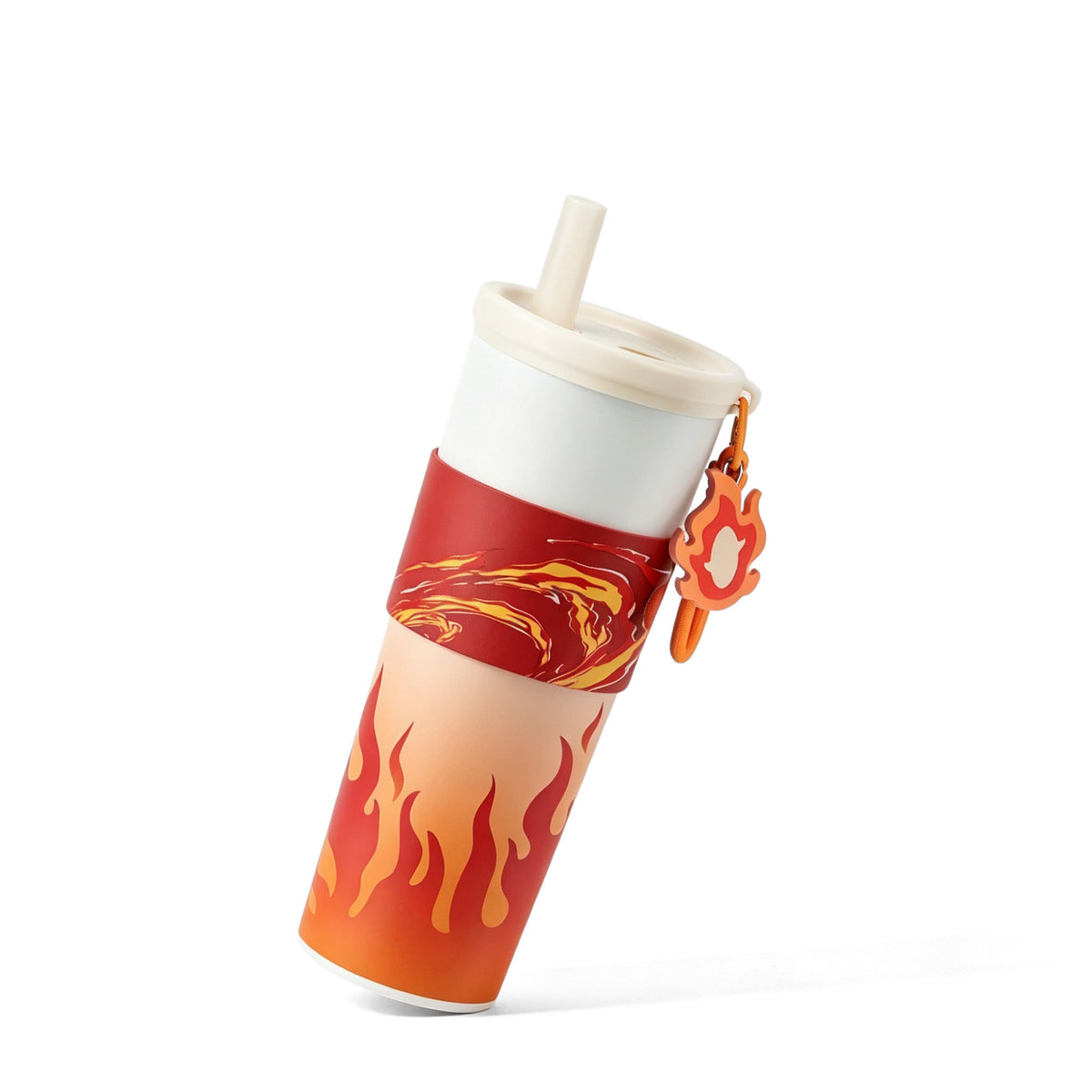 Demon Slayer Tanjiro Nezuko Zenitsu Giyuu 710ml 316 Stainless Steel Tumbler With Pop‑Up Straw & Detachable Charm, Leak Proof Vacuum Insulated Travel Coffee Cup For Hot Cold Drinks, Anime Fan Collection Gift
