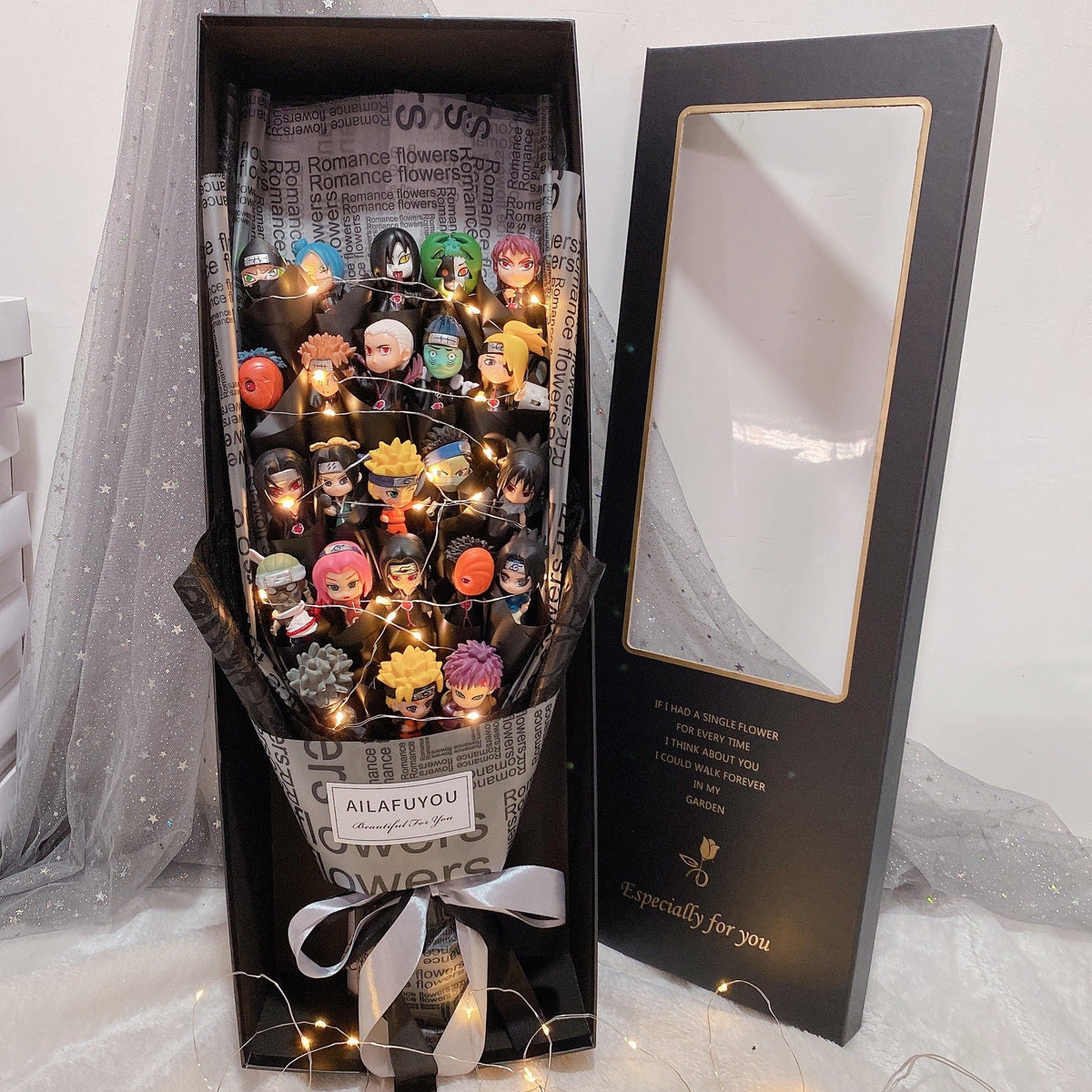 Uzumaki/Sasuke Handmade Rose Soap LED Bouquet For Romantic