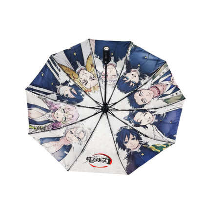 Demon Slayer Hashira Characters Automatic Folding Umbrella Windproof Rain Sun Protection Portable Compact Anime Umbrella For Fans Multiple Styles Available