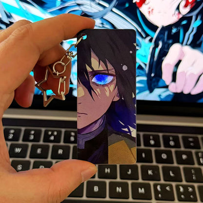 Demon Slayer, Rengoku, Giyuu, Mitsuri, Obanai, Shinobu, Muichiro Acrylic Keychain, Anime Character Eye Card Pendant, Star Chain Bag Ornament, Collectible Anime Accessories For Fans