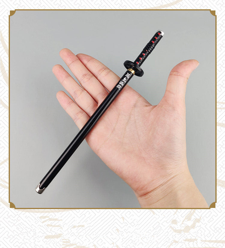 Demon Slayer Tanjiro Nezuko Zenitsu Inosuke Katana Pen, Anime Sword Shape Gel Pen With Display Stand, Refillable Writing Stationery Collectible Gift For Anime Fans