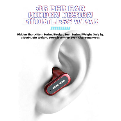 Marvel Avengers Iron Man Black Panther Captain America All‑Styles Fidget Spinner Wireless Bluetooth Earbuds, Stress Relief Mecha TWS Earphones HIFI Sound Auto Connect For Gaming & Daily Use