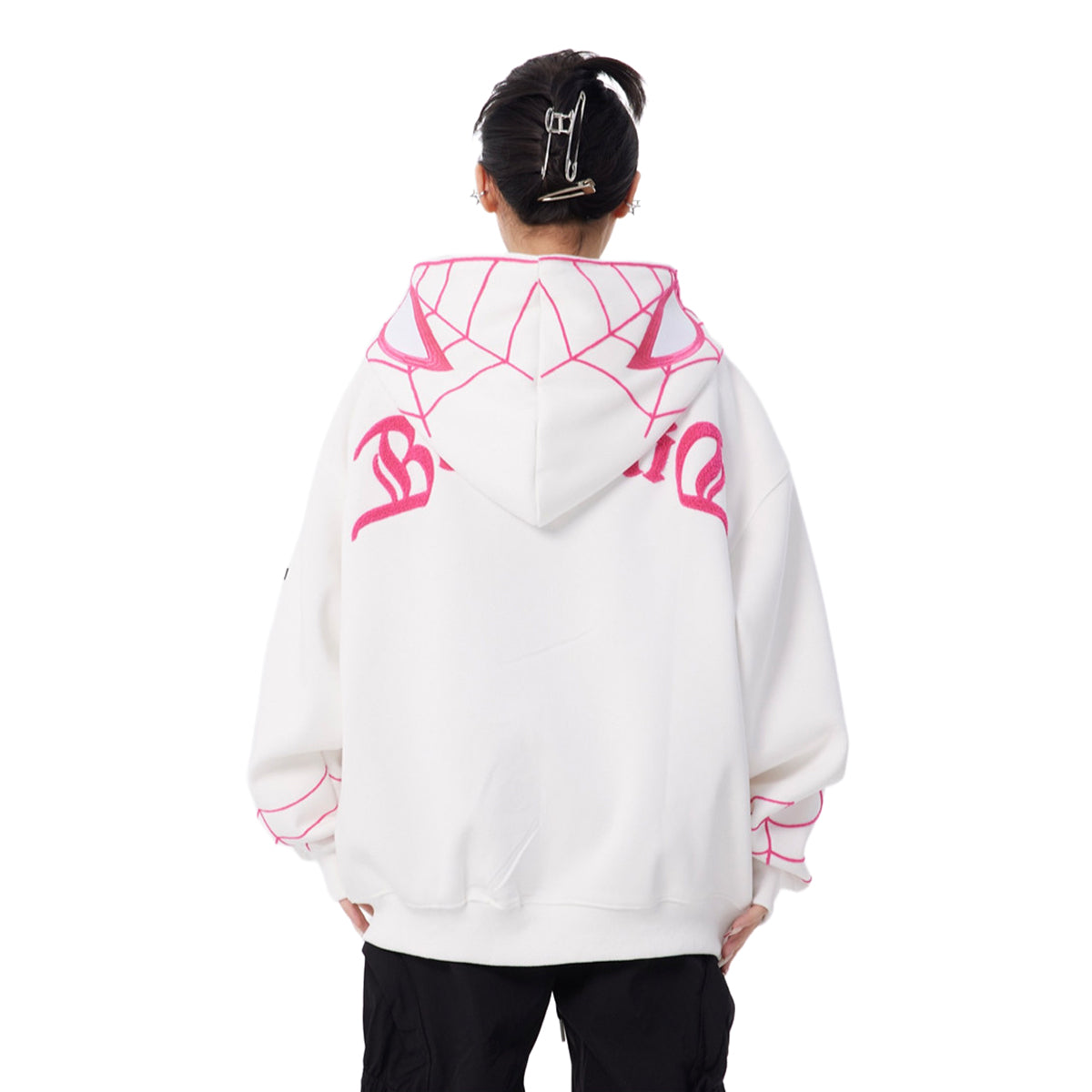 Spider‑Man Peter Parker Full Zip Up Hoodie With Mask Face Cover, Chenille Embroidery Spider Graphic Oversized Cosplay Hooded Sweatshirt For Men Women