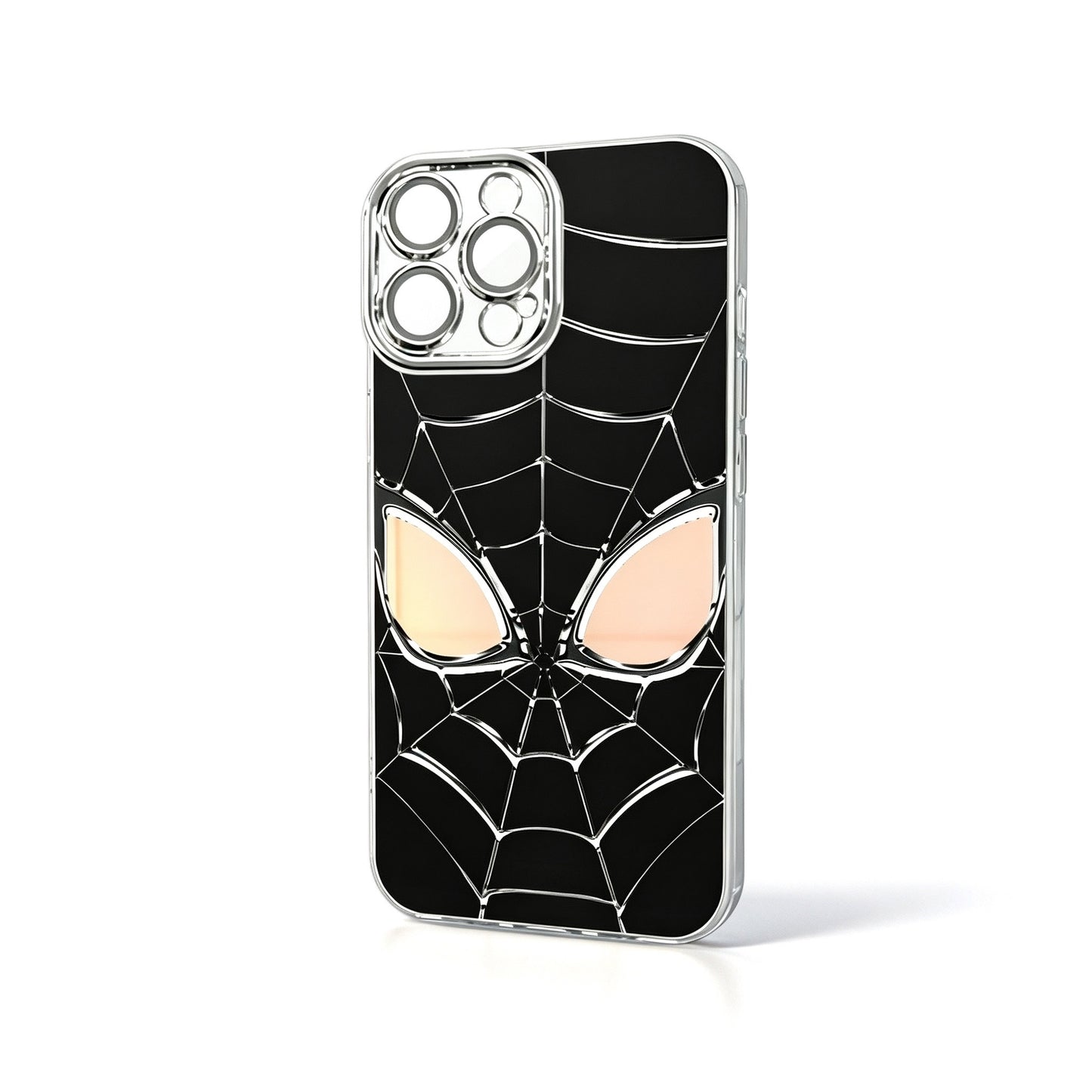 Marvel Spider‑Man Phone Case 3‑in‑1 Removable Lens Frame Shockproof Airbag Protective Cover Cool Web Pattern Anime Cell Phone Shell For Iphone