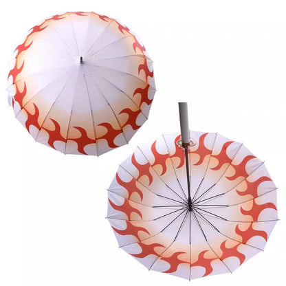 Demon Slayer Tanjiro Zenitsu Rengoku Shinobu Giyuu Anime Katana Umbrella, Samurai Sword Handle Long Rain Umbrella, Windproof Sun Protection Cosplay Umbrella For Fans