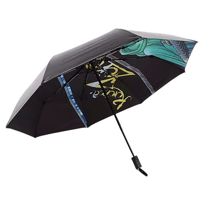 One Piece Monkey D. Luffy Roronoa Zoro Portgas D. Ace Folding Umbrella, 4 Styles Available Windproof Fiberglass Ribs Waterproof Compact Auto Open Close Travel Umbrella For Anime Fans