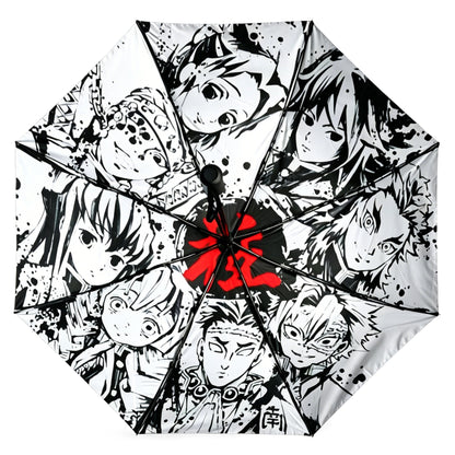 Demon Slayer Hashira Characters Automatic Folding Umbrella Windproof Rain Sun Protection Portable Compact Anime Umbrella For Fans Multiple Styles Available