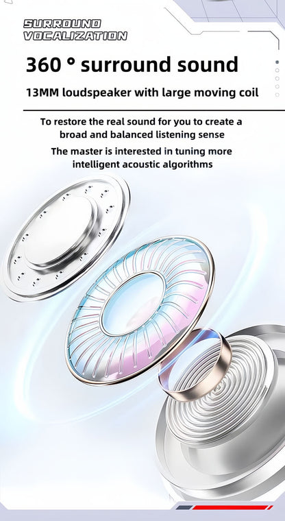 Marvel Avengers Iron Man TWS Wireless Bluetooth 5.3 Earbuds Rotatable Opening Charging Case 360° Surround Sound Semi‑in‑Ear Gaming Headphones Black White Variant For Sports Gaming Daily Use