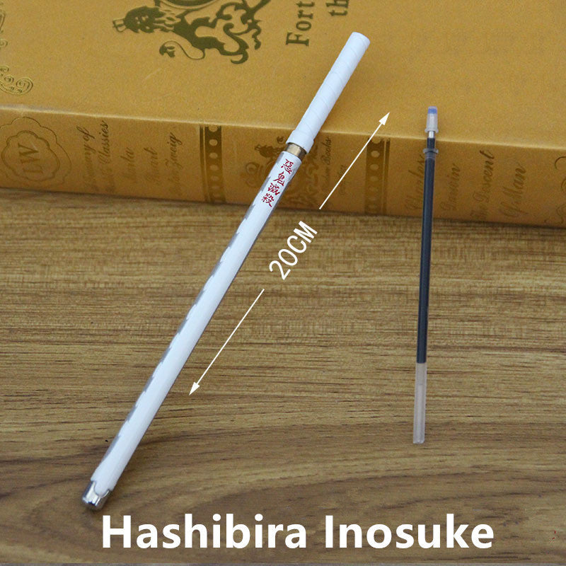 Demon Slayer Tanjiro Nezuko Zenitsu Inosuke Katana Pen, Anime Sword Shape Gel Pen With Display Stand, Refillable Writing Stationery Collectible Gift For Anime Fans