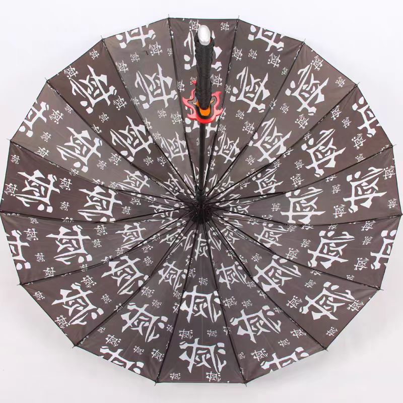 Demon Slayer Tanjiro Zenitsu Rengoku Shinobu Giyuu Anime Katana Umbrella, Samurai Sword Handle Long Rain Umbrella, Windproof Sun Protection Cosplay Umbrella For Fans