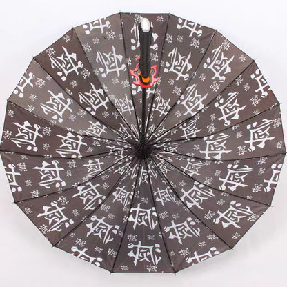 Demon Slayer Tanjiro Zenitsu Rengoku Shinobu Giyuu Anime Katana Umbrella, Samurai Sword Handle Long Rain Umbrella, Windproof Sun Protection Cosplay Umbrella For Fans