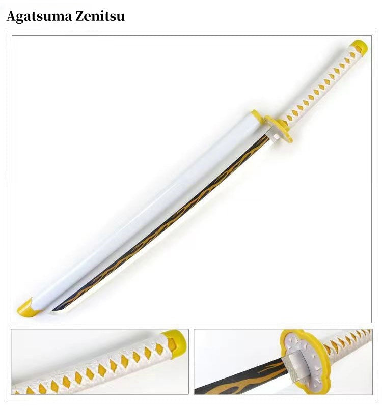 Demon Slayer Tanjiro Zenitsu Rengoku Kokushibo Sanemi Mitsuri LED Light‑Up Nichirin Sword Bamboo Blade Cosplay Prop With Scabbard Halloween Costume Accessory