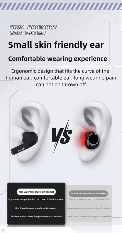 Marvel Avengers Iron Man TWS Wireless Bluetooth 5.3 Earbuds Rotatable Opening Charging Case 360° Surround Sound Semi‑in‑Ear Gaming Headphones Black White Variant For Sports Gaming Daily Use
