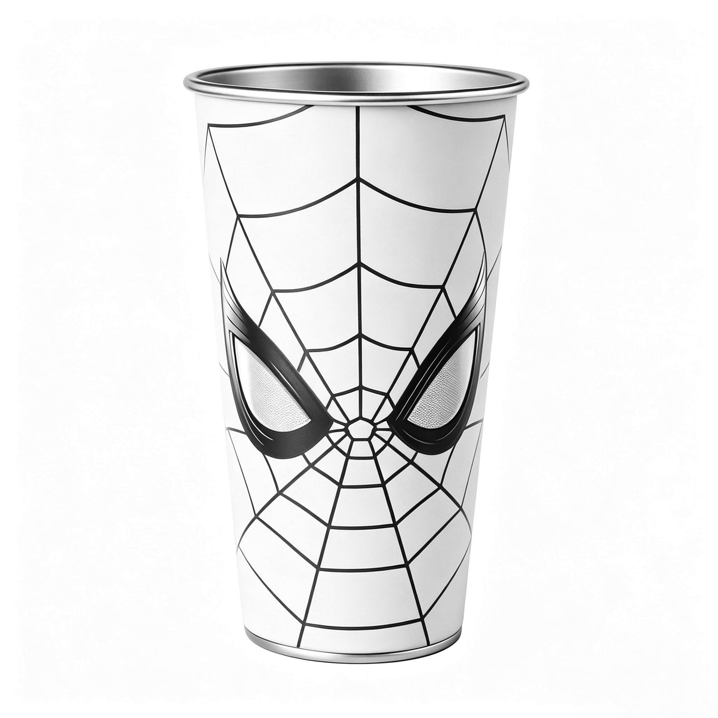 Marvel Spider‑Man Cold Activated Color Changing 304 Stainless Steel Cup, Glow In The Dark Eyes 700ml Large Capacity Metal Drinking Tumbler For Iced Coffee Cold Drinks, Superhero Fans Gift With Gift Box
