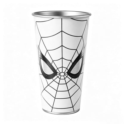 Marvel Spider‑Man Cold Activated Color Changing 304 Stainless Steel Cup, Glow In The Dark Eyes 700ml Large Capacity Metal Drinking Tumbler For Iced Coffee Cold Drinks, Superhero Fans Gift With Gift Box