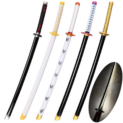 Demon Slayer Tanjiro Zenitsu Rengoku Mitsuri Bamboo Cosplay Sword Light Up Nichirin Blade Prop With Scabbard And Stand Anime Halloween Costume Accessory
