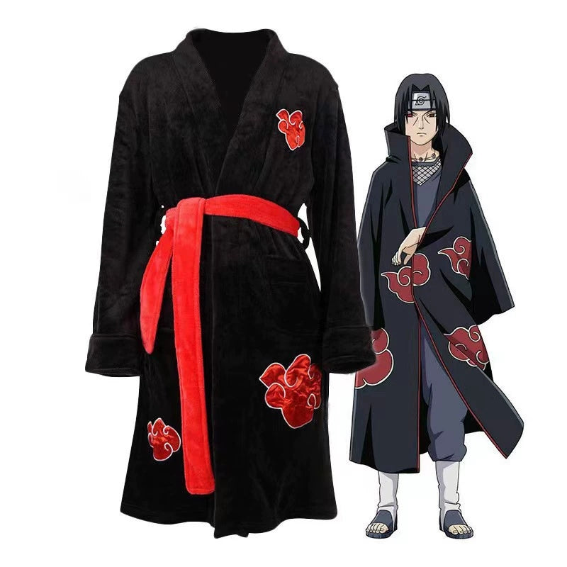 Fire shadow ninja Flannel Nightgown Bathrobe - Fall asleep in a comfortable nightgown