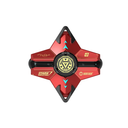 Marvel Iron‑Man Black Panther Spinner Wireless Bluetooth 5.3 Earbuds Fidget Spinner Toy Charging Case Stereo Gaming Headphones With Colorful LED Light For Anime Fans