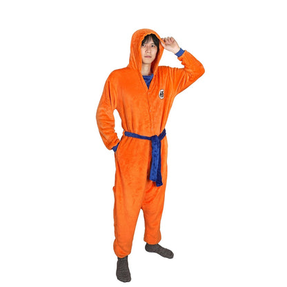 Son Goku Flannel Nightgown Bathrobe - Fall asleep in a comfortable nightgown