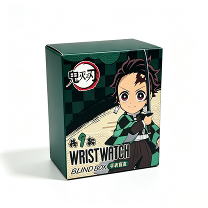 Demon Slayer Wrist Watch Blind Box, Anime Character Quartz Watch Collectible Mystery Box Gift for Anime Fans