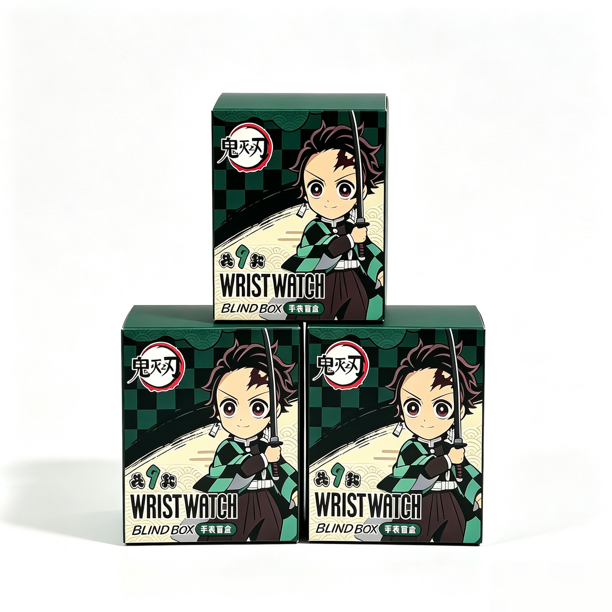 Demon Slayer Wrist Watch Blind Box, Anime Character Quartz Watch Collectible Mystery Box Gift for Anime Fans
