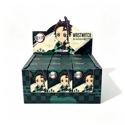Demon Slayer Wrist Watch Blind Box, Anime Character Quartz Watch Collectible Mystery Box Gift for Anime Fans