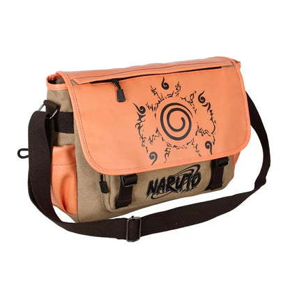 Demon Slayer Nezuko, Naruto Seal, One Piece Skull, Dragon Ball Goku Crossbody Shoulder Bag, Large Capacity Casual Satchel School Book Bag Travel Sling Bag for Anime Fans