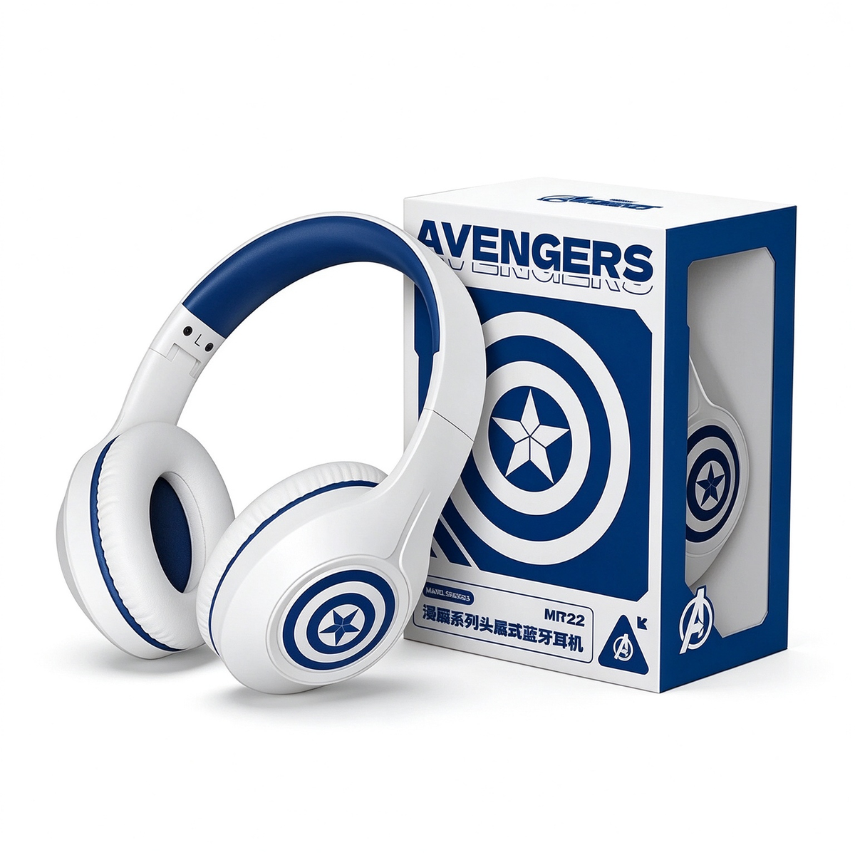 Deadpool Marvel Bluetooth Over-Ear Headphones, Foldable Wired Wireless Dual Mode Stereo Gaming Headset with Mic, Cool Cosplay Gift for Marvel Fans Teens