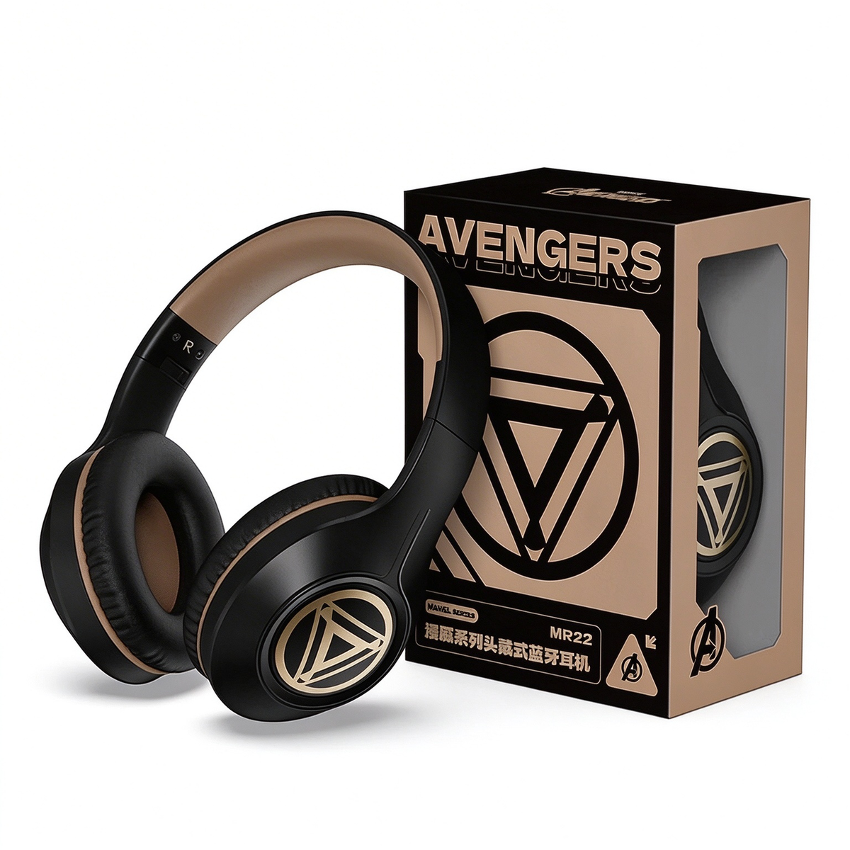 Deadpool Marvel Bluetooth Over-Ear Headphones, Foldable Wired Wireless Dual Mode Stereo Gaming Headset with Mic, Cool Cosplay Gift for Marvel Fans Teens