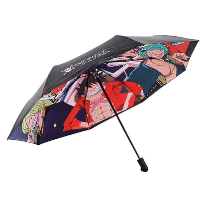 One Piece Monkey D. Luffy Roronoa Zoro Portgas D. Ace Folding Umbrella, 4 Styles Available Windproof Fiberglass Ribs Waterproof Compact Auto Open Close Travel Umbrella For Anime Fans