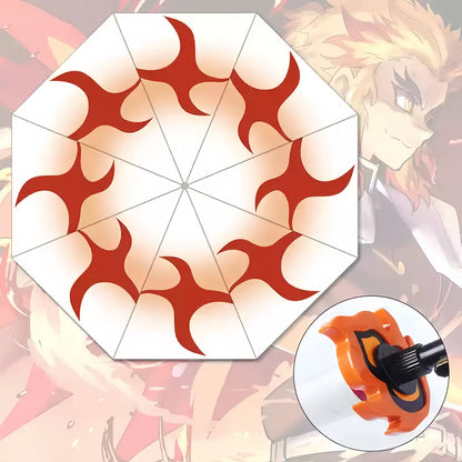 Demon Slayer Tanjiro Zenitsu Rengoku Shinobu Giyuu Anime Katana Umbrella, Samurai Sword Handle Long Rain Umbrella, Windproof Sun Protection Cosplay Umbrella For Fans