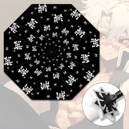 Demon Slayer Tanjiro Zenitsu Rengoku Shinobu Giyuu Anime Katana Umbrella, Samurai Sword Handle Long Rain Umbrella, Windproof Sun Protection Cosplay Umbrella For Fans