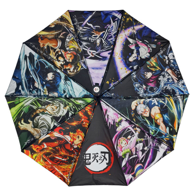 Demon Slayer Hashira Characters Automatic Folding Umbrella Windproof Rain Sun Protection Portable Compact Anime Umbrella For Fans Multiple Styles Available