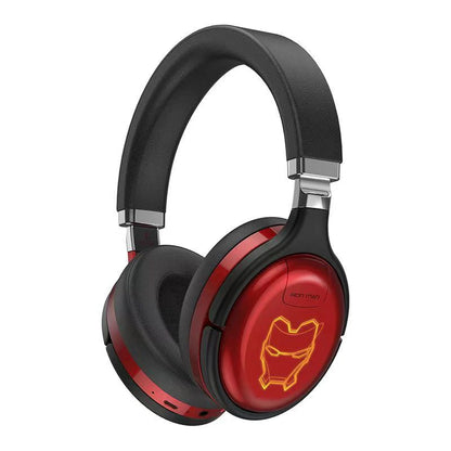 Marvel Iron Man Black Panther Gaming Headphones, Bluetooth 5.1 Over-Ear Headset with LED Light