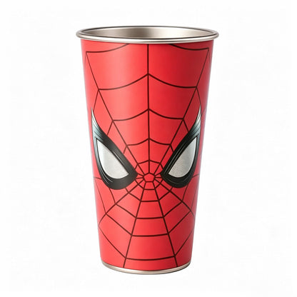 Marvel Spider‑Man Cold Activated Color Changing 304 Stainless Steel Cup, Glow In The Dark Eyes 700ml Large Capacity Metal Drinking Tumbler For Iced Coffee Cold Drinks, Superhero Fans Gift With Gift Box
