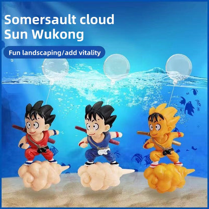 Son Goku/Tao Pai Pai Fish tank landscaping decorations Floating creative pieces