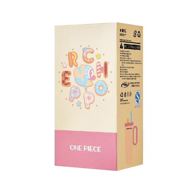One Piece Tony Tony Chopper 25.36oz Insulated Tumbler With Handle Straw, 304 Stainless Steel Leak Proof Travel Coffee Cup With Tea Strainer & Cute Pendant, 24H Cold Retention Water Bottle For Car Office