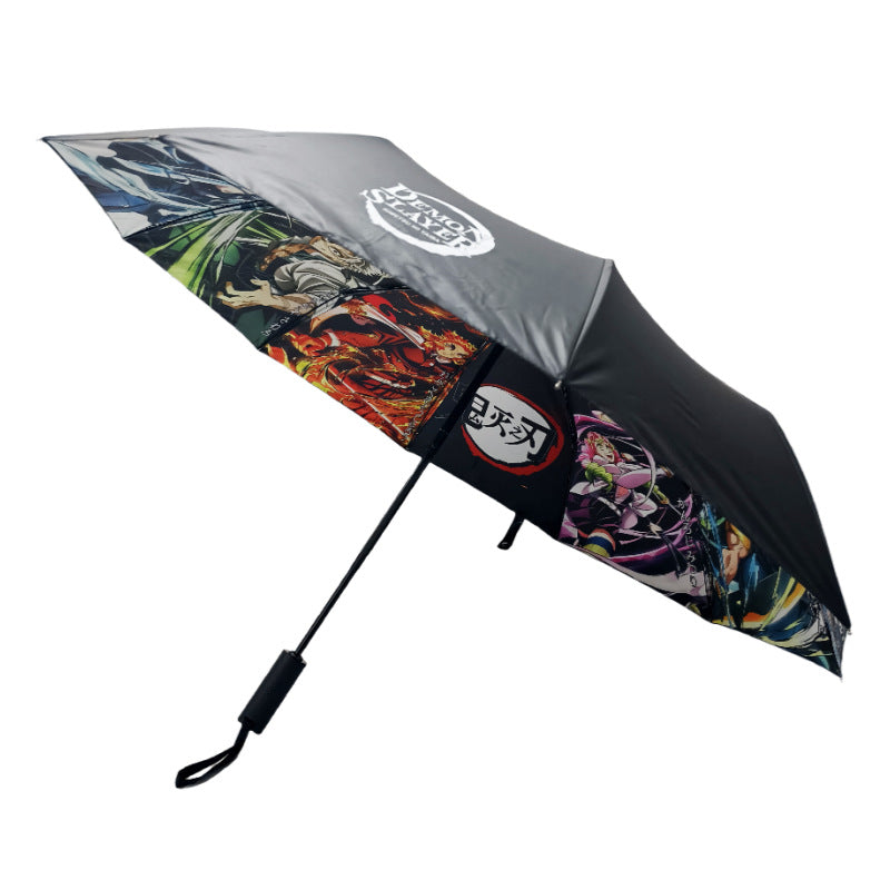 Demon Slayer Hashira Characters Automatic Folding Umbrella Windproof Rain Sun Protection Portable Compact Anime Umbrella For Fans Multiple Styles Available