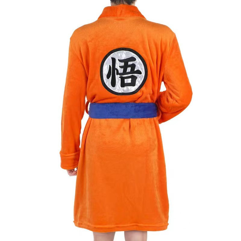 Son Goku Flannel Nightgown Bathrobe - Fall asleep in a comfortable nightgown
