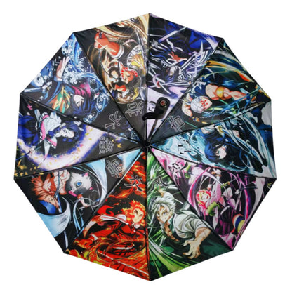 Demon Slayer Hashira Characters Automatic Folding Umbrella Windproof Rain Sun Protection Portable Compact Anime Umbrella For Fans Multiple Styles Available