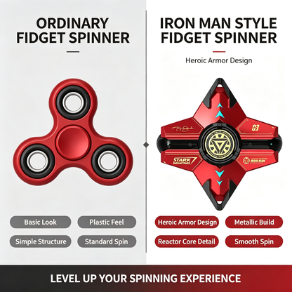 Marvel Iron‑Man Black Panther Spinner Wireless Bluetooth 5.3 Earbuds Fidget Spinner Toy Charging Case Stereo Gaming Headphones With Colorful LED Light For Anime Fans