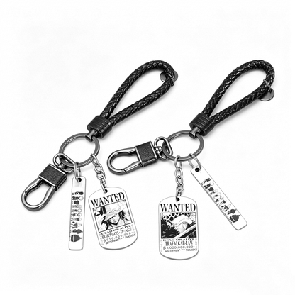 One Piece Monkey D Luffy Roronoa Zoro Portgas D Ace Trafalgar Law Gift Set Wanted Poster Keychain Devil Fruit Enamel Pin Brooch With Gift Box Anime Jewelry Present For Fans